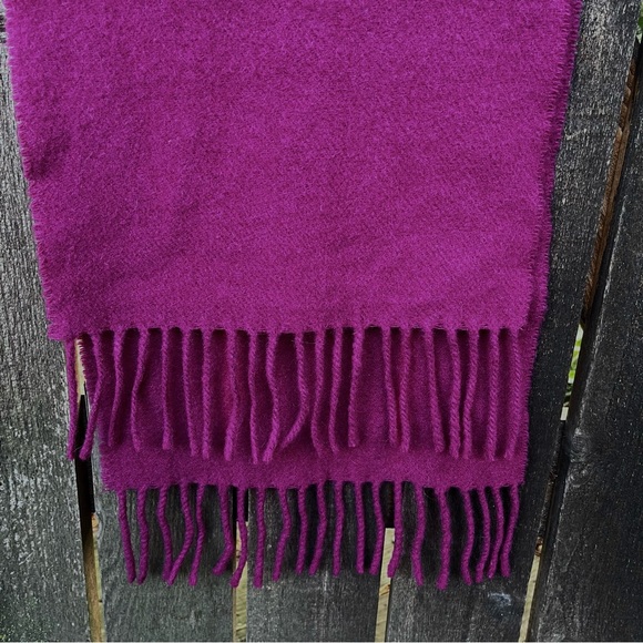 Magenta Soft Fuzzy Fringed Scarf - Picture 3 of 10